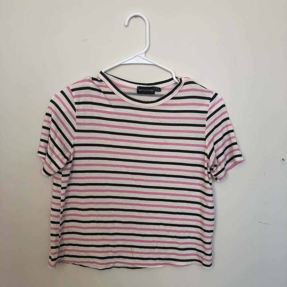 pretty little thing striped tee